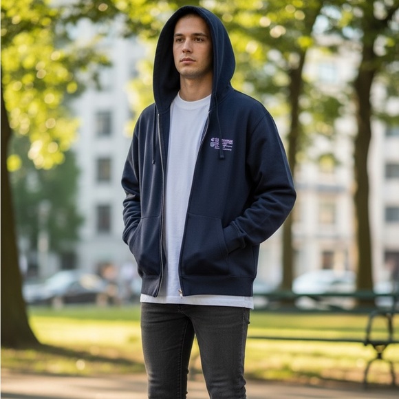 NWT sold out Crooks & Castles full zip hoodie size navy XXL - Picture 2 of 8